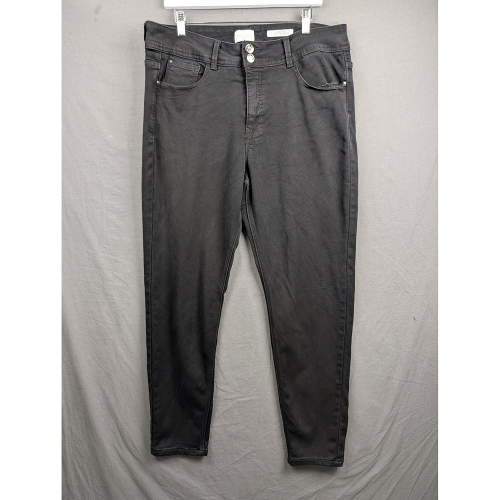 Angels‎ Forever Young Everluxe Curvy Skinny Black Jeans Size 16/33